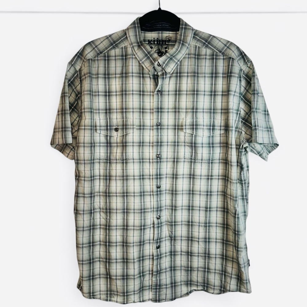 Kuhl Men's Green Plaid Button Down Shirt